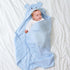 YIXPOH 100% 32x32Inch Hooded Baby Towels for Newborn Cotton Muslin Soft Absorbent Baby Bath Towels with Hood for Infant