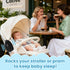 TUWEIPAIKE 5 Settings 40-Minute Portable Stroller Rocker, Baby Vibrating Soother with Speed and Timer - Fits Pushchairs