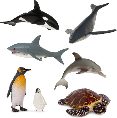 Terra by Battat Toy Sea Animals Realistic Whale, Dolphin, Penguin & More