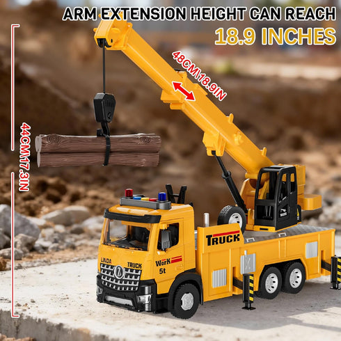 3-5 4-7 Mobile Crane Tow Truck Toy for Logging Farm Port Shipyard Building Bridge Construction Vehicles Engine Machine