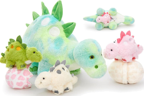 Dinosaur Stuffed Animal,Dinosaur Plush Toys for Girls,Cute Dino Plushies,Mommy Dinosaurs,3 Baby &