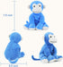 Ape Monkey Stuffed Animal Plush Toy, Soft Cute Blue Monkey for Toddlers & Kids, 7.9"