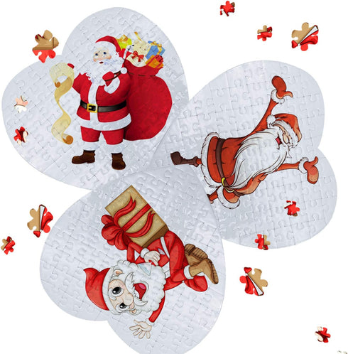 10 Sets Blank Sublimation Heart-shaped Jigsaw Puzzle, 75 Pieces DIY Heat Press Transfer Crafts