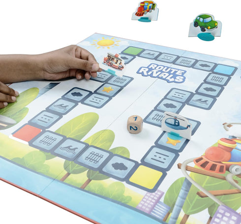 Ultimate Rush Home Route Rivals: Race to Navigate Four Zones—Water, Road, Cloud & Railroad Board Games for Family Night