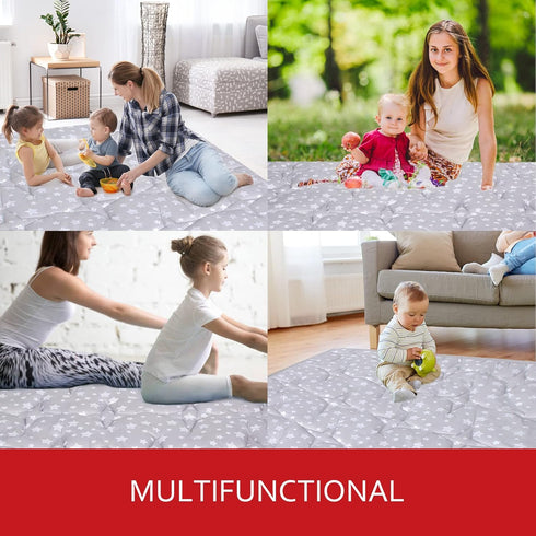 74"x50" 74x50 Inches, Moonsea Baby Play Mat Playpen Mat Thick Ultra Soft Playpen Mat for Playing or Crawling, One-Piece