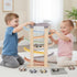 1 2 3 7 8 2 2 Joyreal Montessori Toddler Toys for Year Old - Level Wooden Car Ramp Racer Toys with Mini Cars & Garages