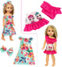 Ecore Fun 10 Sets Doll Clothes Outfits for 15 Inch Girl Dolls, 14.5 Inch Dresses, Pajamas, Hair Clips