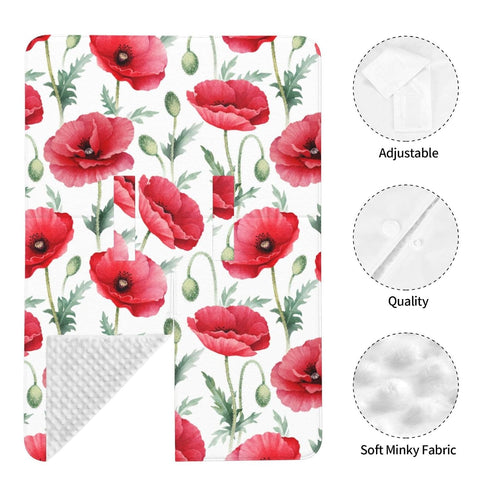 CQMZJHU Poppy Flowers Baby Car Seat, Rain Shelter, Multifunctional Nursing Cover for Newborns, Mother Care