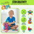 136 2 3-12, Set Magnet Tiles for Kids PCS with Cars Bases, STEM Magnetic Tiles for Toddlers, Educational Learning Toys