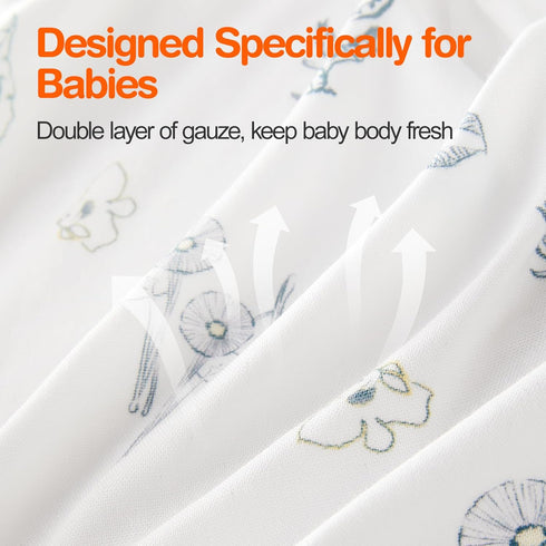 2 Pack 47"x47" Swaddle Blankets for Newborn, Soft Nursery Receiving Blankets for Newborn, Muslin Swaddle Blankets Large