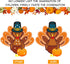 37 Pieces Fall Thanksgiving Felt Craft Kit, DIY Turkey Pumpkin Set with Detachable Maple Leaves