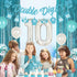 10th Birthday Decorations for Girls, Teal Blue Double Digits Party Supplies, Number 10 Foil Balloon