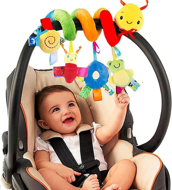FPVERA Spiral Car Seat & Stroller Activity Toy, Baby Sensory Toys, Soft Hanging Toys for Babies 0-12 Months with