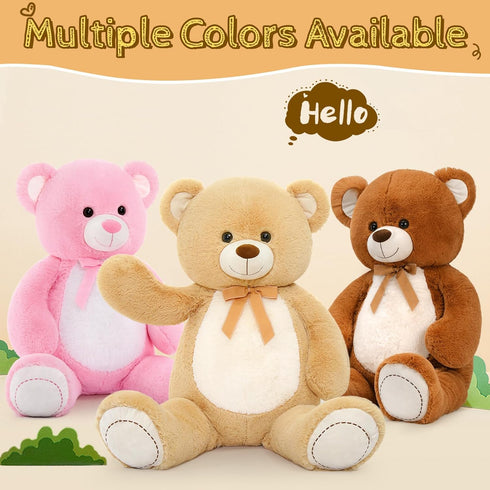 Tezituor 4.3 Feet Giant Teddy Bear Stuffed Animals, Large 52 Inch Plush Teddy Bear for Valentine's Day Gift