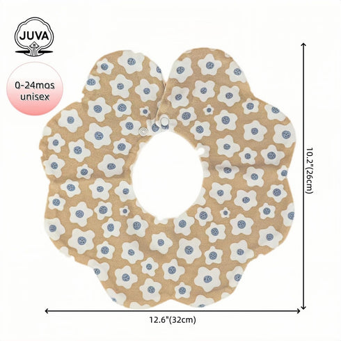 JUVA 6-Pack 360 0-24M Organic Cotton Baby Bibs, Absorbent & Reversible, Rotating Drool Bibs for Boys & Girls