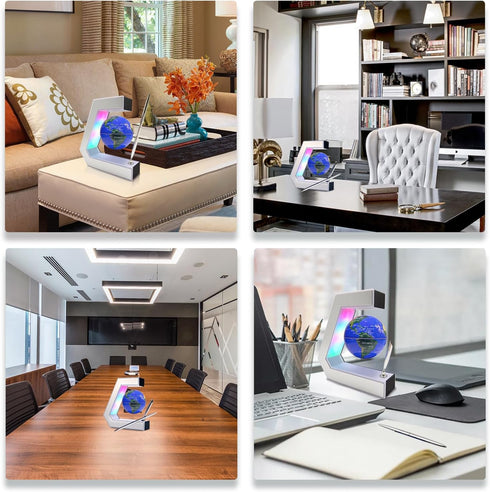 Gift(3.3 Inches Flagest Magnetic Levitation Globe with LED Lights & Touch Control and Pen, Floating Globes