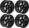 4Pack HIRCQOO RC Plastic Wheel Rims, 12mm Hex Hub OD 52mm Compatible with 1/10 On-Road Racing Touring Drift Car