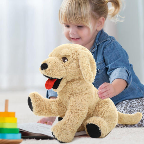 Dog Stuffed Animal, 15 Inch Large Golden Retriever Plush Hugging Pillow, Gift for Birthday, Christmas, Valentine's Day