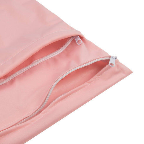 ALVABABY 2pcs Cloth Diaper Wet Dry Bags, Waterproof Reusable with Two Zippered Pockets for Travel, Beach, Pool, Daycare