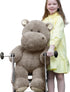 BENINY Giant Humongous Hippo Stuffed Animals 36", Oversized Toy Plush Pillow Gift
