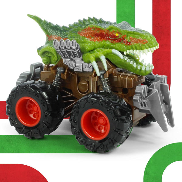 Oriate Friction Powered ATV Dinosaur Monster Truck Toys, Push and Go Toy