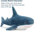 MorisMos Giant Stuffed Animal Shark Plush, Large Soft Shark Pillow Toy for Kids, 32in