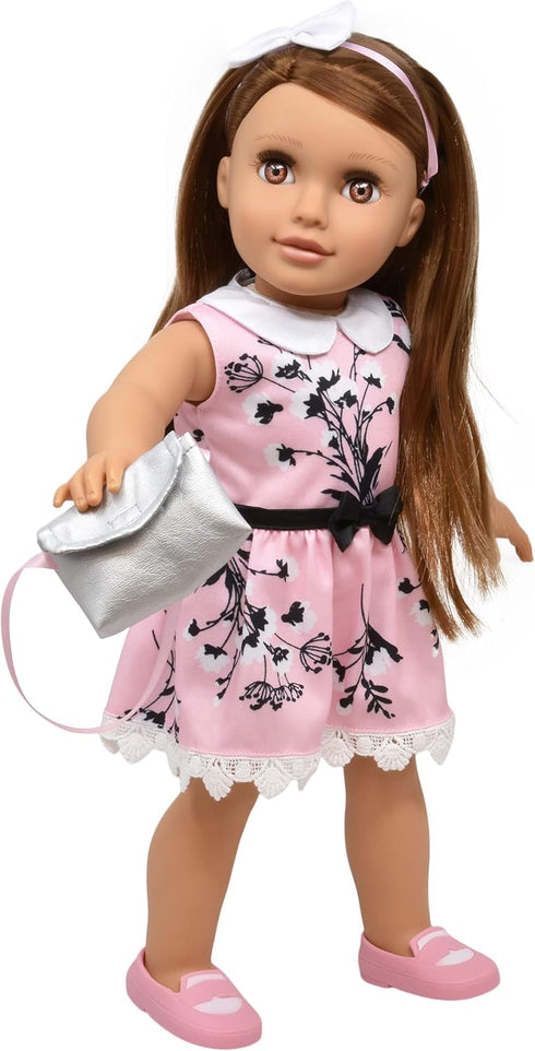 Gift Boutique 18 Inch Poseable Girl Doll with Fine Hair, Clothes, Shoes, Purse, Accessories, Princess Doll for Kids