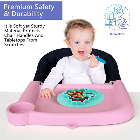 FAILUN Silicone Baby Dining Tray Compatible with Inglesina Fast Table Chair & Other Hook-On High Chairs,Portable