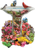 Bits and Pieces 750 Piece Shaped Puzzle - Garden Birdbath by Artist Alan Giana