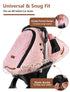 Sprouterie Cozy Car Seat Cover Baby Winter: Carseat Canopy for Babies Infant Cold Weather Shield with Zipper Peeping