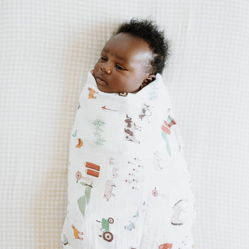 Soft Muslin Crib Sheet for Infants | Tan Gingham Design
