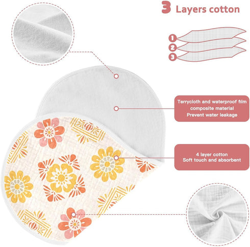 decor gift Summer 4 Pack 22x11in Cotton Baby Burp Cloth Soft Touch Cinco De Mayo Pastel Baby Feeding Cloth for Gender