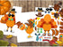 Make-A-Turkey Stickers for Thanksgiving Party Games/Favors/Supplies, 20 Set for Kids Crafts