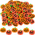48 Pcs Halloween Pumpkin Erasers Bulk - Cute Novelty Pencil Erasers for Kids, School Prizes and Party Favors