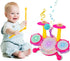 Set Pink Drum for Girls Toddler Musical Instrument Kit