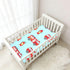 CZXW 52" 28" Fire Trucks Pattern Crib Sheets Fitted x Natural Cotton Soft & Breathable for Baby Crib Mattress