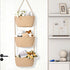 3-Tier 4 Hanging Basket, Wall Baskets, Over the Door Organizer with Hooks, Hanging Baskets for Organizing, Woven