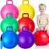 Lewtemi 6 Pcs Inflatable Hopper Ball 18 Inch Jumping Bouncing Ball with Handle and Air Pump for Kids Outdoor Games