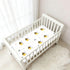 miaozhen 1 Pack 52x28 Cotton Crib Sheets for Baby Boys Girls Soft Stretchy Cute Cartoon Creature Bee White Newborns