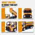 2.4GHz 45 2 3 4 5 6 7 8 Jiakora Remote Control Dump Truck for Kids, RC Construction Vehicle with LED Lights, Dumping