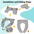 Travel Potty Seat for Toddler & Kid, Maliton Portable Potty Seat with Storage Bag, Foldable Potty for Toddler Travel