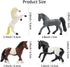 12PCS 2-3" Set, Toymany Tiny Horse Figurines Toy Plastic Pony Small Foal Figures, Birthday Gift Cupcake Horse Cake