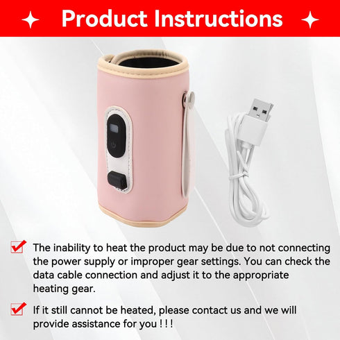 Jwthee Bottle Warmer, Fast Baby Milk Warmer Portable Milk Bottle Warmer Multifunctional Baby Bottle Warmers USB