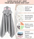 Spearlcable 12 Set 4 Pack 8 PCS Baby Bath Towels - Animal Hooded Baby Towels Robe + Soft Washcloths, Ultra Absorbent