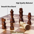 Set 15" 2 Sets Set Magnetic Wooden Chess for Adults Kids, Folding Chess Boards with Extra Queens, Portable Travel Chess