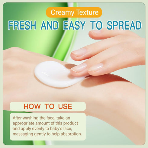 More100ml/3.38oz PEGO Baby Moisturizing Face Cream,with Shea Butter,Chamomile,Baby Daily Cream,Body Lotion,Moisturizes