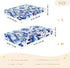 CZXW 52" 28" Blue White Floral Tile Crib Sheets Fitted x Natural Cotton Soft & Breathable for Baby Crib Mattress