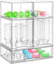 Azorteja Baby Bottle Organizer for Countertop with Dust Protection, 5Pack Stackable Baby Organizers