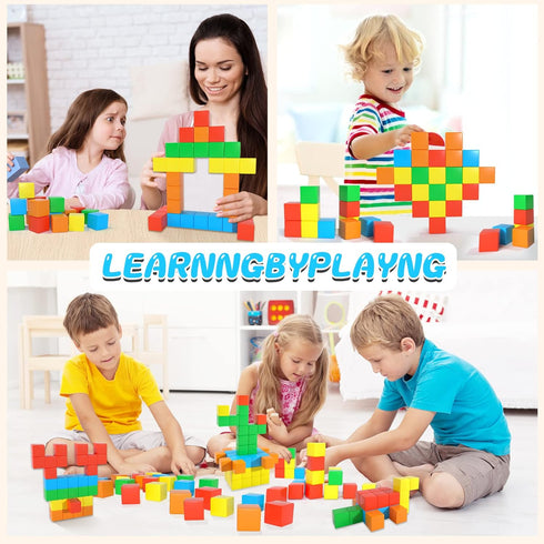 1.41 inch Magnetic Blocks for Toddlers, Large Building Blocks for Kids Age 3-5, STEM Magnetic Cubs Toy for Christmas