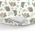 Watercolor Raccoon Baby Nursing Pillow Covers for Boy Girl Raccoons Green Leaves Nursery Pillowcase for Breastfeeding